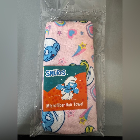 The Smurfs Other - The Smurfs Pink Microfiber Hair Towel